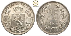 25 øre 1899 Oscar II. Kv.0