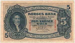 5 kroner 1941 T.2870486. Kv.01