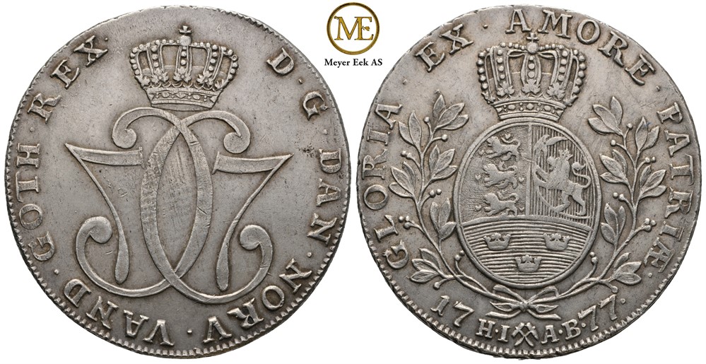 Speciedaler 1777 Christian VI. Kv.1+/01
