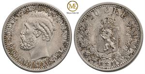 50 øre 1888 Oscar II. Kv.1+/01