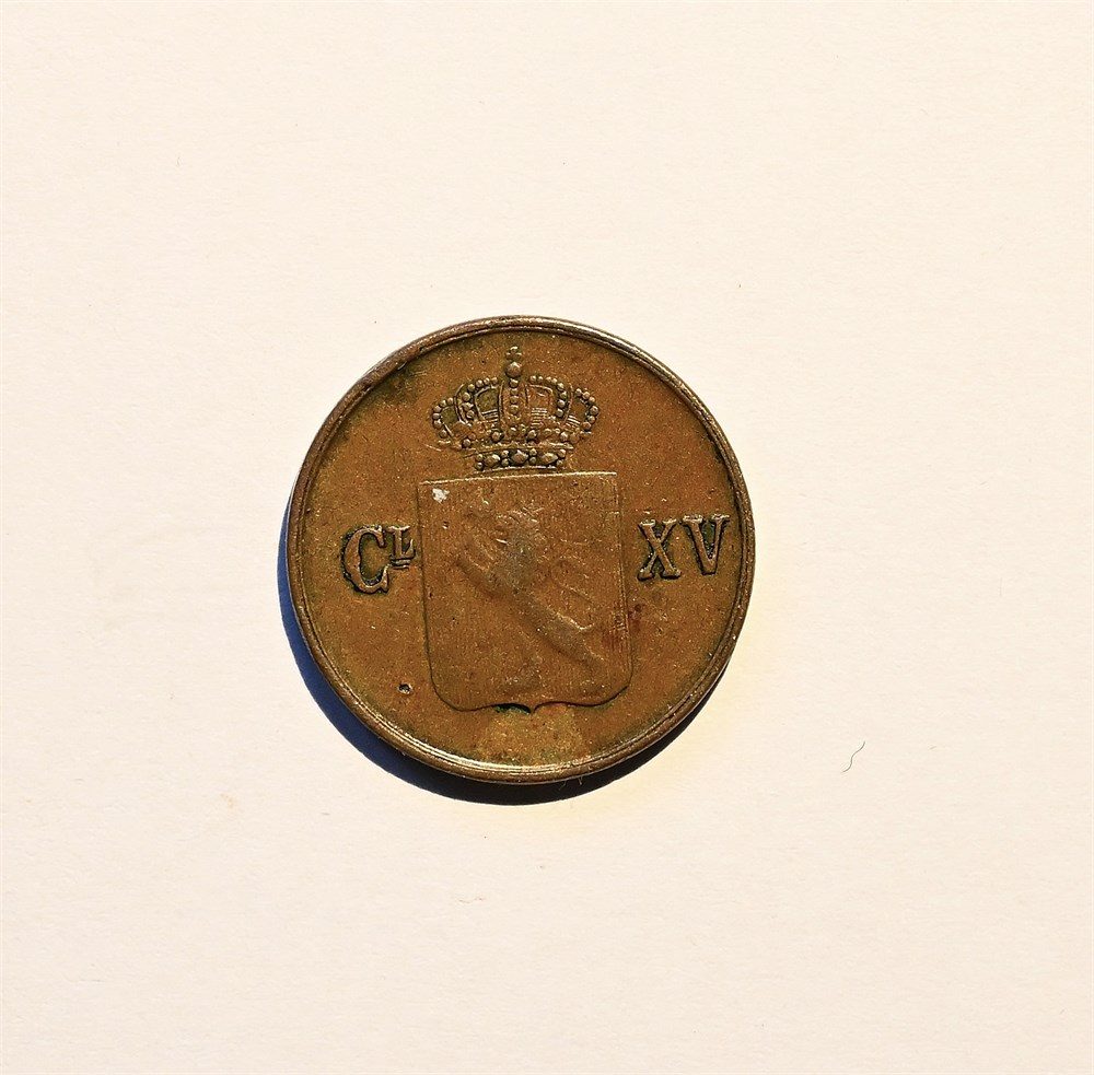 Norge 1/2 skilling 1863 kv. 1+