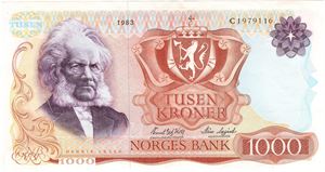 1000 kroner 1983 C.1979116. Kv.01