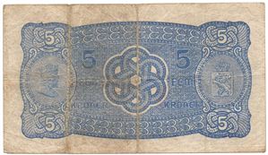 5 kroner 1917 F.6033559. Kv.1-