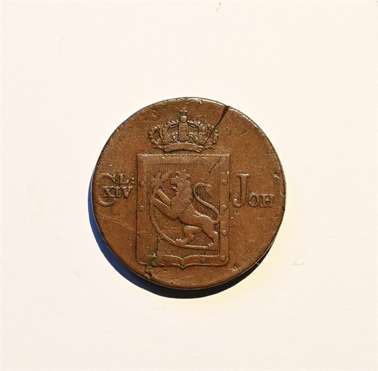 Norge 1 skilling 1824 kv. 1