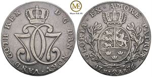 Speciedaler 1776 Christian VII. Kv.1+