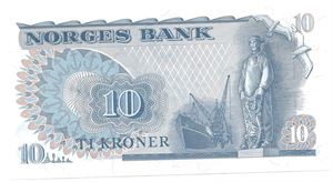 10 kroner 1972 QH. Erstatningsseddel. Kv.0