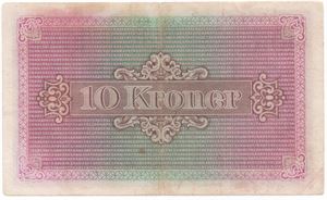 10 kroner 1940 Færøyene. Nr.895970 C. Kv.1+