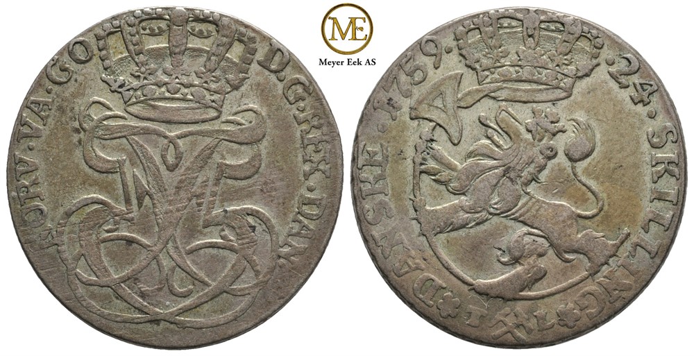 24 skilling 1759 Frederik V. Kv.01