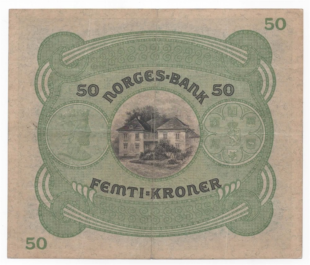 Norge 50 kroner 1932 B kv.1+