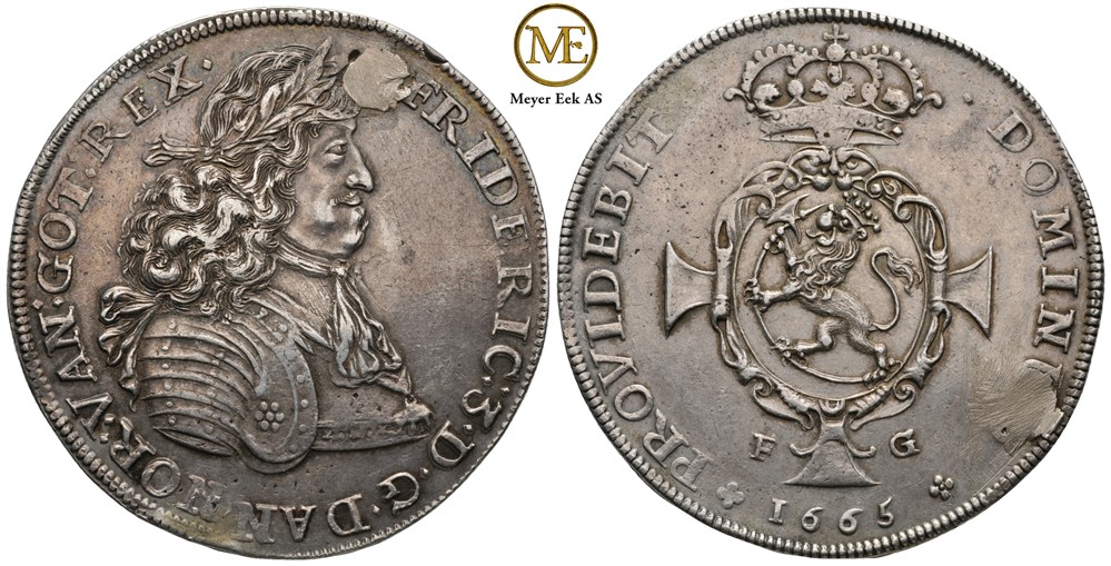 Speciedaler 1665 Frederik III. Kv.1+