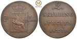 2 skilling 1831 Carl XIV Johan. Kv.1+/01