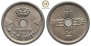 25 øre 1949 Haakon VII. Kv.0