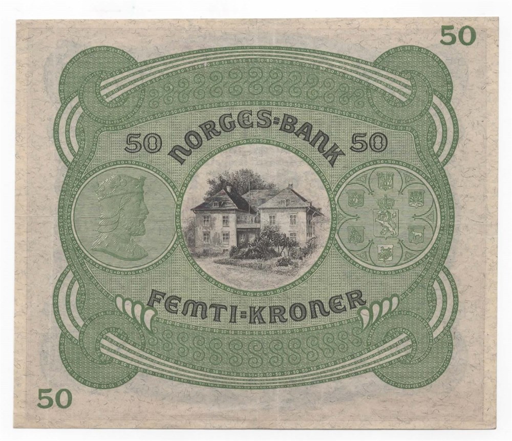 Norge 50 kroner 1944 D kv. 1+
