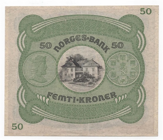 Norge 50 kroner 1944 D kv. 1+