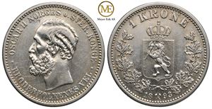 1 krone 1893 Oscar II. Kv.01