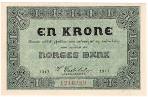 1 krone 1917 No.1216289. Kv.0