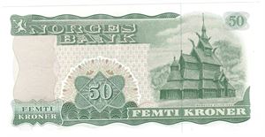 50 kroner 1981 Z.0437411. Erstatningsseddel. Kv.0