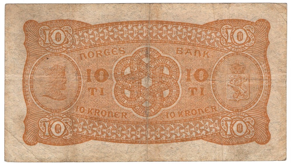 10 kroner 1914 E.2506051. SS-seddel. Kv.1/1-