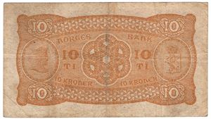 10 kroner 1914 E.2506051. SS-seddel. Kv.1/1-