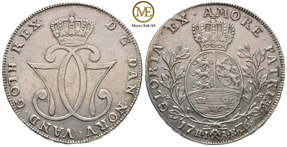 Speciedaler 1776 Christian VII. Kv.1+/01