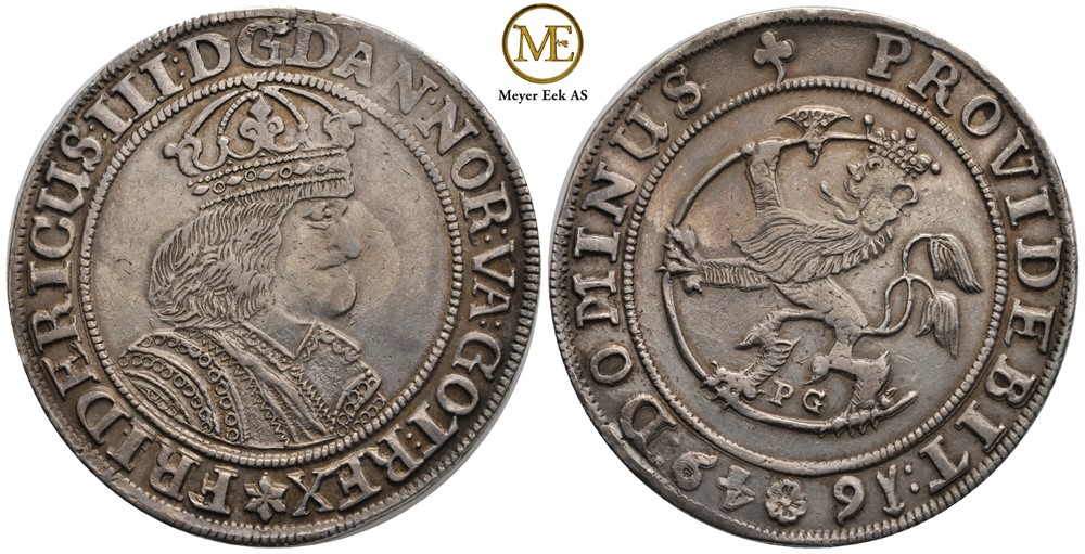 Speciedaler 1649 Frederik III. Kv.1+