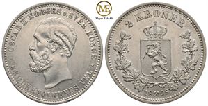 2 kroner 1898 Oscar II. Kv.0