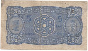 5 kroner 1917 F.3949305. Kv.1/1-