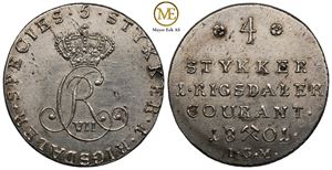 1/5 speciedaler 1801 Christian VII. Kv.0