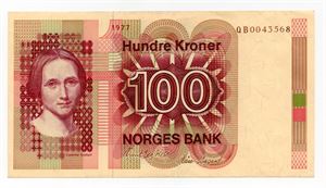 100 kroner 1977 QB erstatning