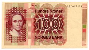 100 kroner 1977 QB erstatning