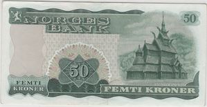 50 kroner 1972 X.3108294. R-seddel. Kv.0/01