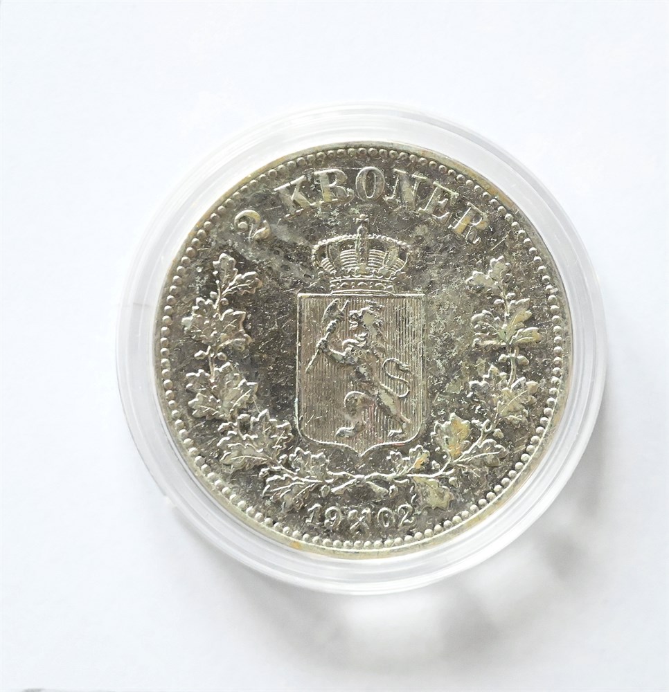 Norge 2 kroner 1902 kv. 1/1+