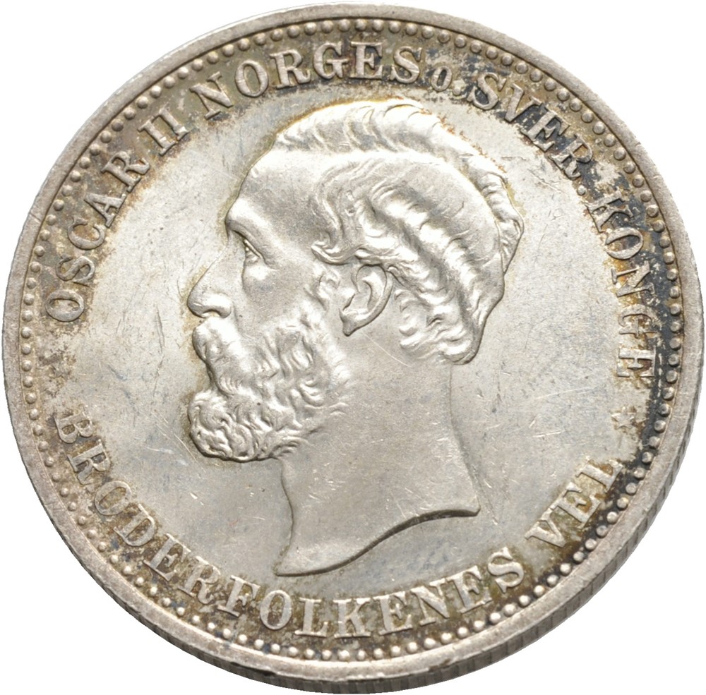 2 kroner 1900 Oscar II. Kv.0