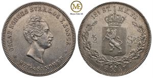 1/2 speciedaler 1847 Oscar I. Kv.0