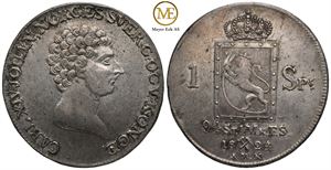 Speciedaler 1824 Carl XIV Johan. Kv.1+/01