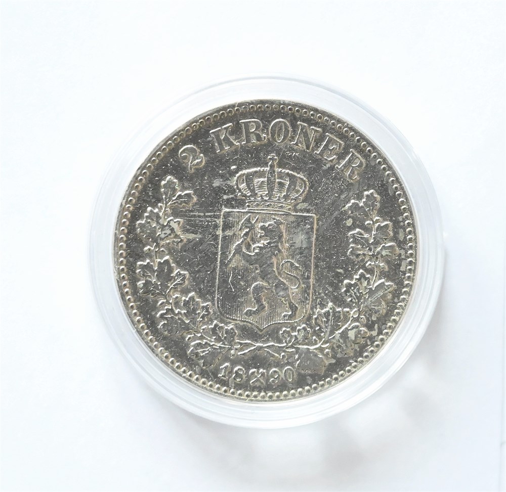 Norge 2 kroner 1890 kv. 1/1-