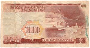 1000 kroner 1975 Z.0000000 Specimen. Kv.1-