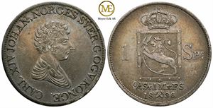 Speciedaler 1836 Carl XIV Johan. Kv.1+/01