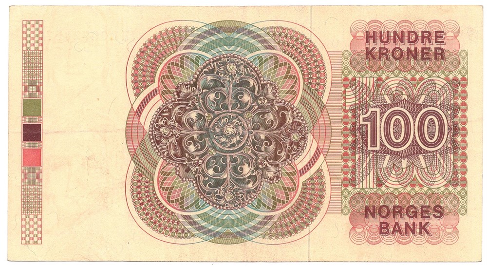 100 kroner 1979 HB. Erstatningsseddel. Kv.1+
