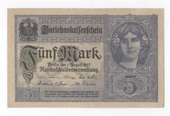 Tyskland 5 mark 1917 kv. 0