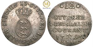 8 skilling 1795 Christian VII. Kv.1+/01