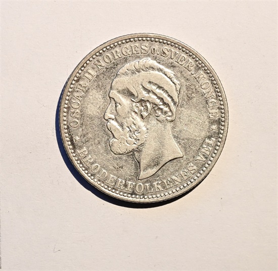 Norge 2 kroner 1893 kv. 1/1+