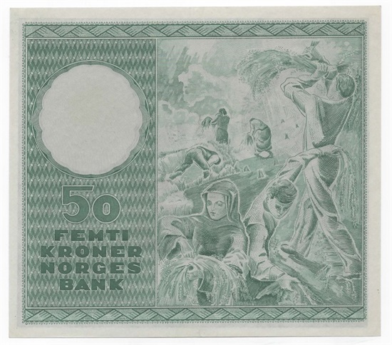 Norge 50 kroner 1957 C kv. 0/01