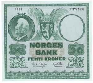 50 kroner 1963 E.5715031. Kv.0/01