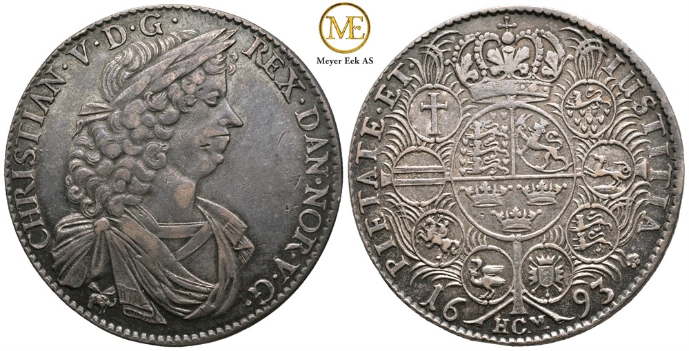 Speciedaler 1693 Christian V. Kv.01