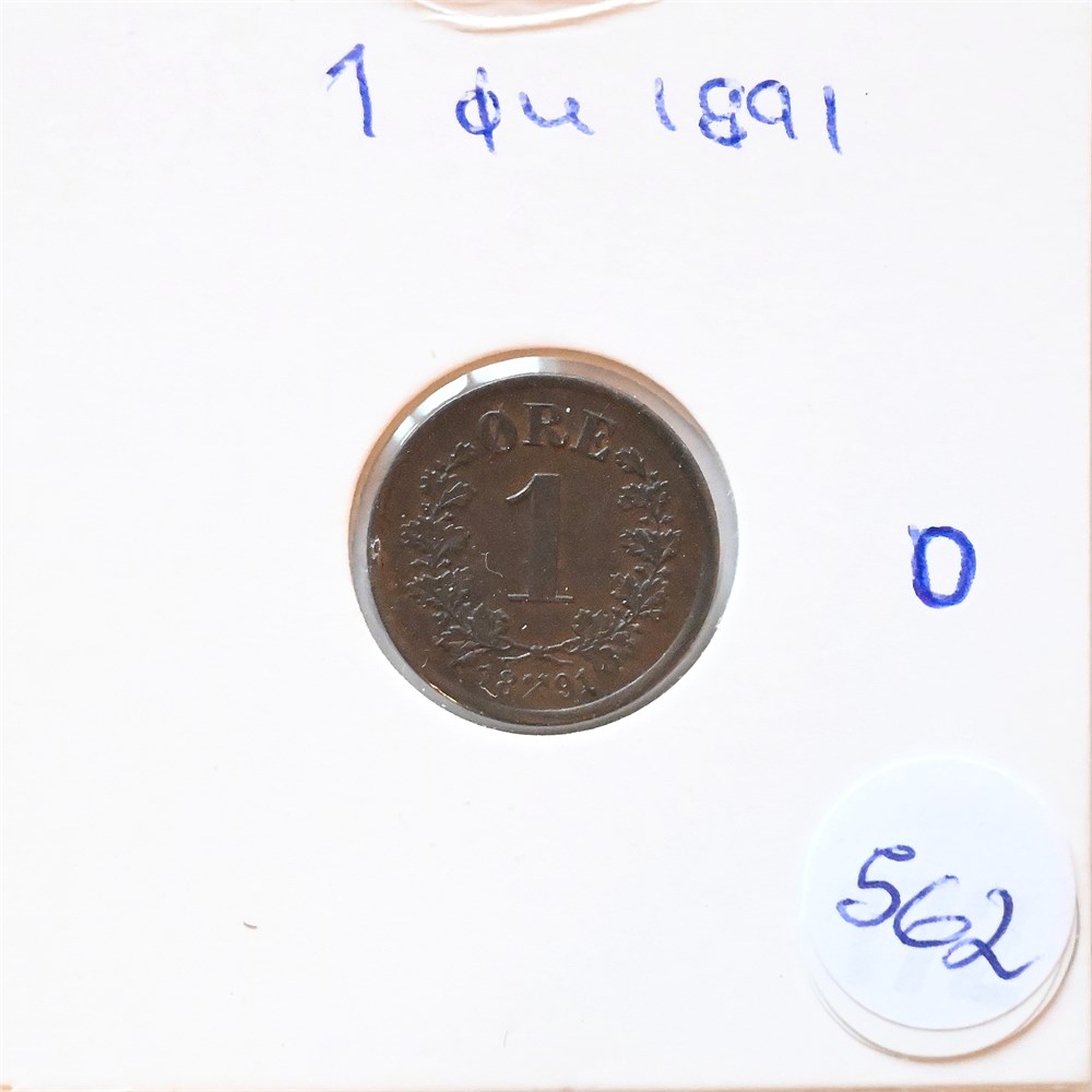 Norge 1 øre 1891 kv. 0/01