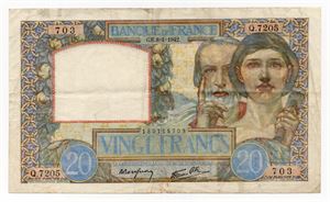 Frankrike 20 francs 8.1.42