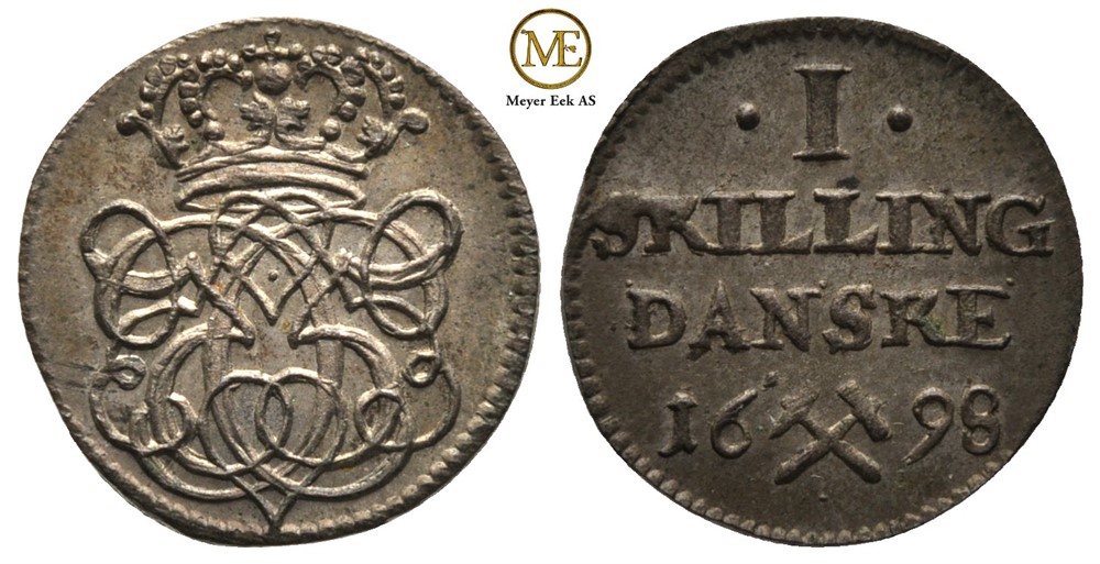 Skilling 1698 Christian V. Kv.0/01