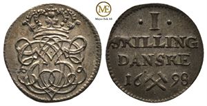 Skilling 1698 Christian V. Kv.0/01
