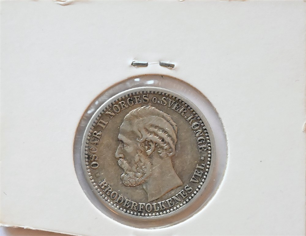Norge 50 øre 1891 kv. 1/1+